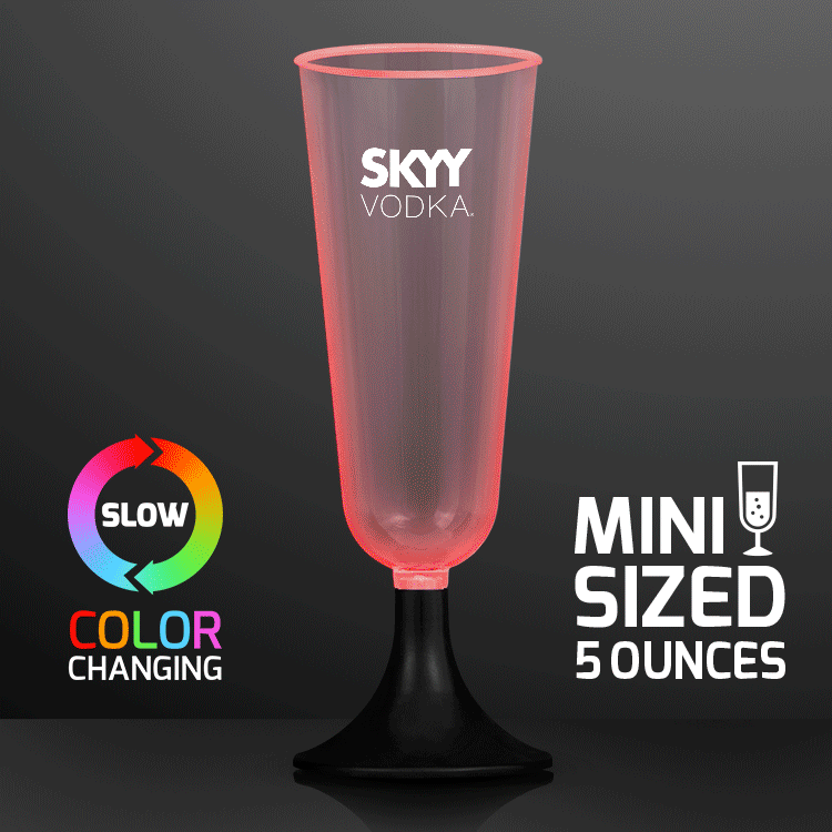 Slow Colour Changing LED Mini Champagne Glass