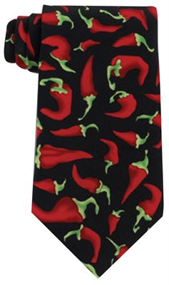 Small Red Pepper Polyester Tie