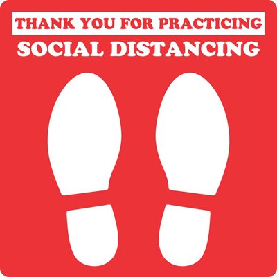 Small Square Social Distancing Floor Graphic