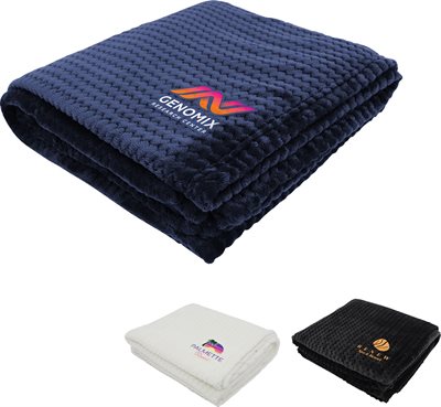 Soft Textured Flannel Throw Blanket