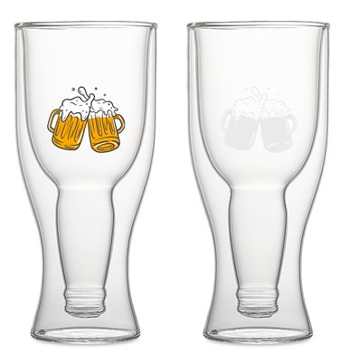 Sorrento 350ml Beer Bottle Double Wall Glass