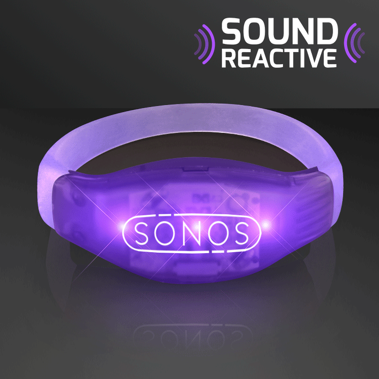 Sound Reactive Blaze Purple LED Flashing Bracelet