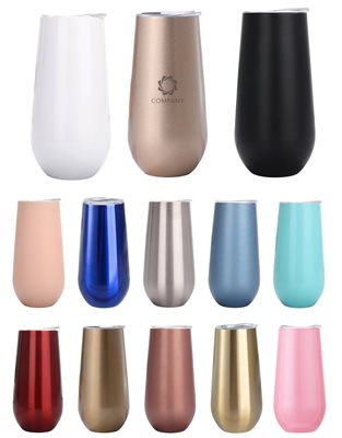 Stainless Steel Stemless Vacuum Champagne Flute