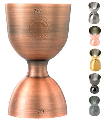 Straight Rim Bell 1oz & 2oz Bar Jigger