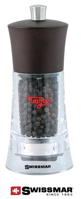 Swissmar® 150mm Wooden Top Acrylic Pepper Mill 