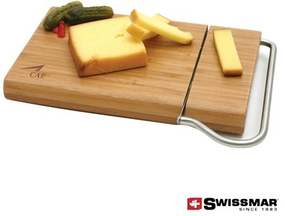 Swissmar® Bamboo Board With Stainless Steel Slicer Blade