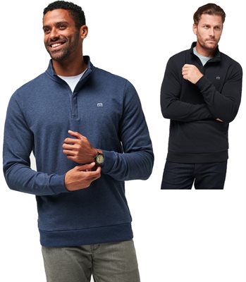 Travis Mathew Cloud Zippered Fleece Top