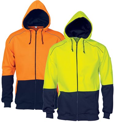 Trends Hi Vis Contrast Piping Fleecy Hoodie