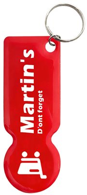 Trolley Coin Custom Shaped Metal Keyring