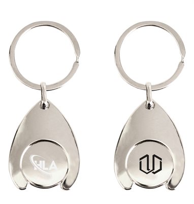 Trolley Token Teardrop Keychain