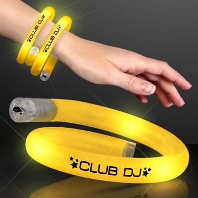 Twister Yellow Wristband With Flashing LED
