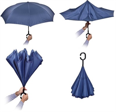 Upended Hook Handle Umbrella