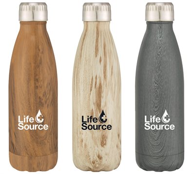 Vacuum Insulated Woodtone Drink Bottle