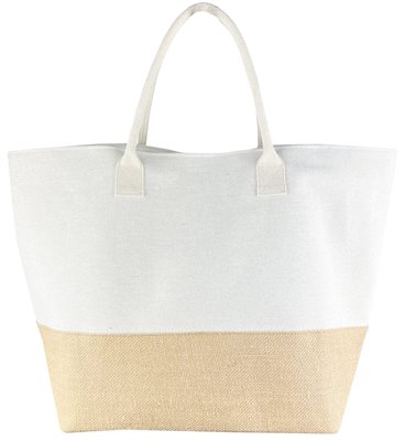 Webbed Handle Summer Jute Bag