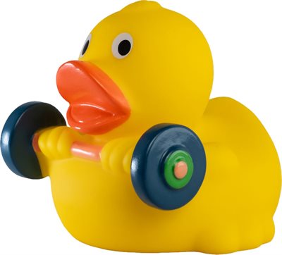 Weight Lifter Rubber Duck