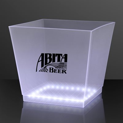 White LED Drinks Ice Bucket