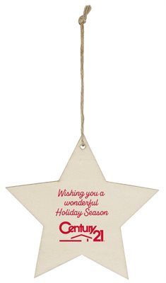 Wooden Star Tree Ornament