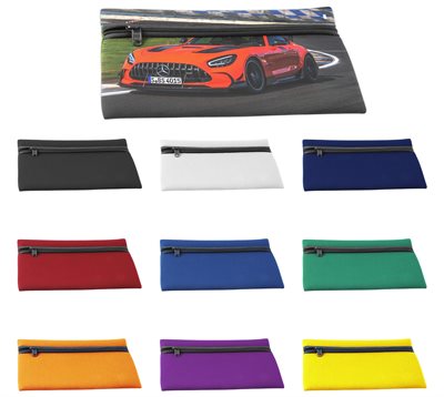 Zippered Neoprene Sublimated Pencil Case