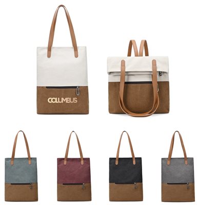 Zyelle Convertible Canvas Tote Bag