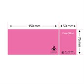 100 Sheet Coloured 150x75mm Sticky Note Pad