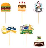 100 x Custom Shaped Coated Paper Toothpicks