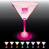 10oz Clear Acrylic Plastic Standard Light Up Stem Martini Glass
