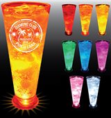 12oz Clear Light Up Styrene Plastic Pilsner Beer Glass