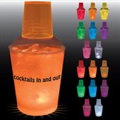 12oz Clear Single Light Styrene Plastic Light Up Cocktail Shaker
