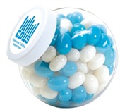 160gm Jelly Beans Corporate Colours Plastic Container