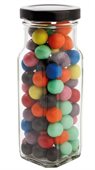 175gm Chocolate Balls Mixed Colour Tall Square Jar