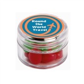 20gm Jelly Beans Corporate Colours Mini Round Plastic Jar