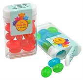 20gm Mini Jelly Beans Corporate Colour Flip Top Dispenser