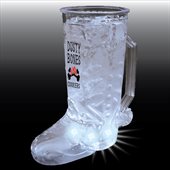 20oz Clear 5 Light Styrene Plastic Light Up Cowboy Boot Mug
