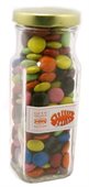 220gm Choc Beans Mixed Colour Slim Glass Jar