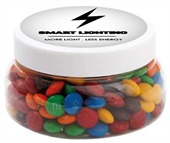 250gm M&Ms Corporate Colours Large Round Plastic Jar