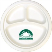 255mm Compostable Compartment Paper Plate