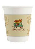 280ml Compostable Single Wall Paper Coffee Cup With Sleeve