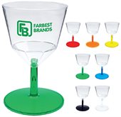 2oz Clear Styrene Plastic Sampler Stemmed Wine Glass