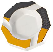 3-Finger Ceramic Octagon Cigar Ashtray