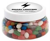 300gm Mini Jelly Beans Mixed Colours Large Round Plastic Jar