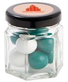 30gm Chocolate Mint Balls Small Hexagon Glass Jar
