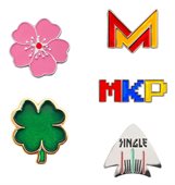 40mm Custom Shaped Enamel Golf Ball Marker