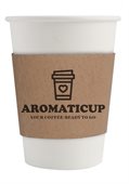 420ml Compostable Single Wall Paper Coffee Cup With Sleeve