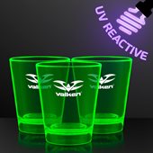44ml UV Reactive Green Light Shot Glass