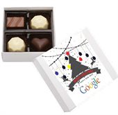 4pc Belgian Chocolate Box With Printed Sleeve
