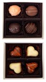 4pc Belgian Chocolate Box With Swing Tag