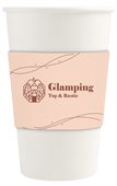 500ml Compostable PLA Single Wall Paper Coffee Cup With Sleeve