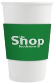 500ml Compostable Single Wall Paper Coffee Cup With Sleeve