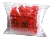 50gm Humbugs Corporate Colours Clear Pillow Box