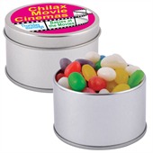 50gm Mixed Coloured Jelly Beans In Round Tin